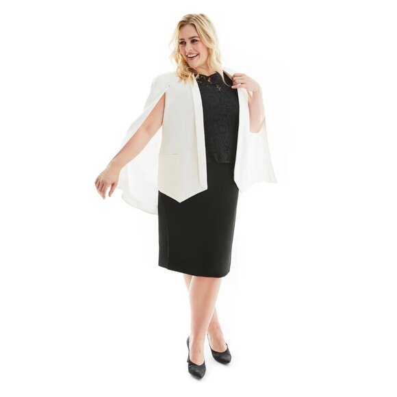 Project Gravitas NWT Ivory Josephine Cape Blazer Size 3X - Picture 1 of 10